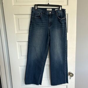 Jessica Simpson Adored High Rise Flare Crop Women's Blue Jeans